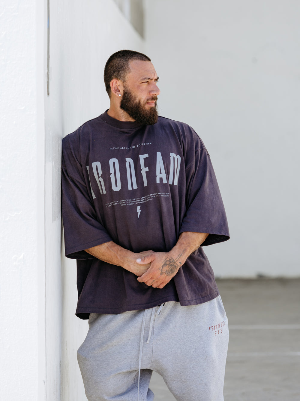 Purple Pump cover Oversized T-Shirt